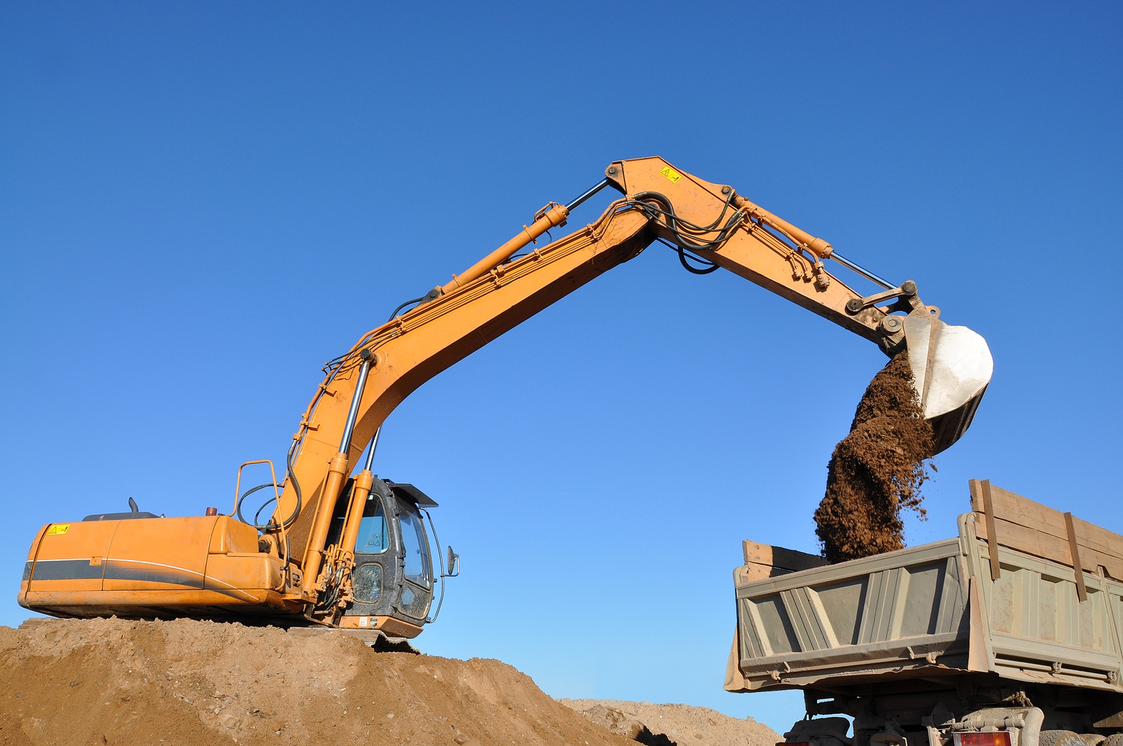 sany excavator - Excavator-On-Top-Of-Mud