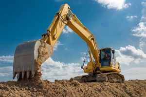 sany excavator - Powered-Excavator-Machine-Digging-On-Site